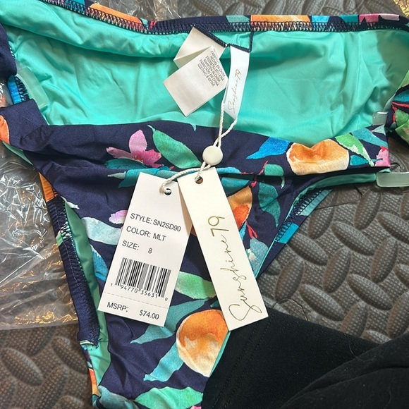Sunshine 79 Set Swimsuit Peaches Top and Bottom Size 8 - Picture 12 of 14